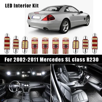 11 kom. Canbus LED Svjetiljka za unutarnju kupola Kartica u Prtljažniku Kit za Mercedes U 2002-2011 godina. Mercedes-Benz SL klasa R230 SL350 SL600 SL55 AMG