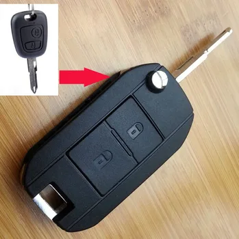 2 Gumb Promjena Flip Poklopac Kućišta na Daljinskim Ključem Za Peugeot 206 Daljinski Privjesak Bez Ključa