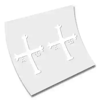 2 x Naljepnica križ zastava Kraljevine ASTURIAS BOJA na izbor VINIL VINIL rezanje