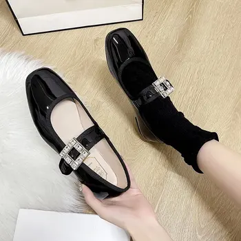 2021 Luksuzne marke cipele na ravne cipele Ženske natikače Moda Novi stil Gorski kristal Mary Jane Cipele Ženske balet cipele za sastanke