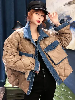 2021 Novo proljeće i Jesen Apsolutno pamuka kaputi Donje Korejski deniver šivanje Ženska pamučna jakna i Kaput Svakodnevni slobodna ženska gornja odjeća