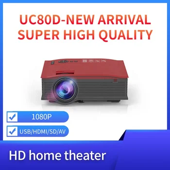 2021 UNIC UC80D 1920*1080p 2000 lumena prijenosni LCD projektor za kućno kino na veliko prodaja tvornice najjeftinije mini džepni projektor