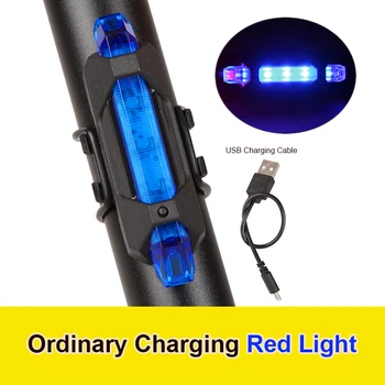 2021 USB Punjiva Biciklistička svjetlo Stražnje LED svjetlo Upozorenja o sigurnosti dugo svjetlo Biciklistička svjetlo Prijenosni bljeskalica Biciklistička svjetiljka svjetiljka za jahanje