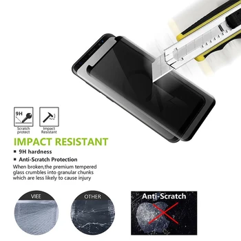 3D Zakrivljeni anti-spyware Kaljeno Staklo Za Samsung Galaxy S9 S8 Plus Napomena 8 9 s9 s8 Zaštita Privatnosti Zaštitna Folija za Ekran