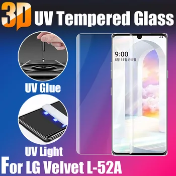 3D Полноклеевые Zaštitne folije za ekran Premaz za LG Velvet L-5A UV-film od kaljenog stakla Za LG Velvet L-5A UV-tekućina Zakrivljena