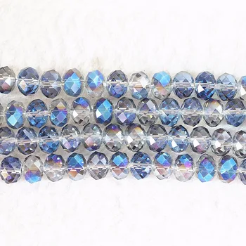 4*6 mm visoka kvaliteta višebojne AB kristalno staklene perle za izradu nakita 98 kom./nit cut-ронделл abakus razmaka zrna B673