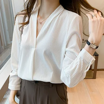#4998 Siva bijela baršun košulje kaki Za žene s V-izrez Asimetrični bluza Ženska korejski moda Ženske baršun vrhovima Jesen zima