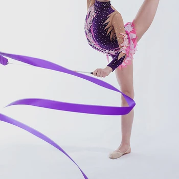 4KOM 2 M 4 M 5 Kolor Gimnastički Trake Dance Traka Ritmička Gimnastika Balet Serpentina za закручивания Štap za djecu i odrasle