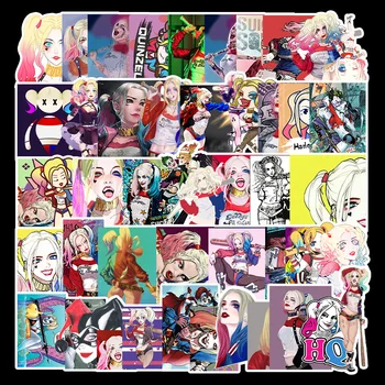 52 Kom. DC Anime Lik Harley Quinn Kofer Skateboard Hladnjak Laptop Knjige PVC Naljepnice za Dječje igračke, Pokloni za rođendan