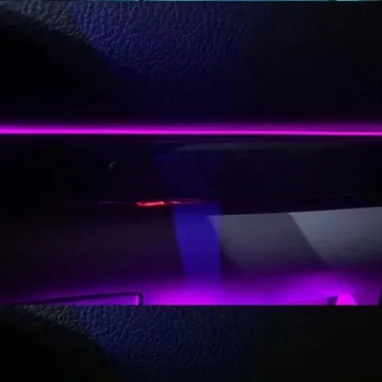 6 u 1 RGB LED Auto Atmosfera Interijera Difuzno Svjetlo Akril Svjetlovodnih Traka Svjetlosti s pomoću programa za Upravljanje DIY Glazba 100 cm za bmw e63