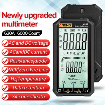 620A Digitalni Multimetar 6000 Apsolutna Volti Om Kapacitet NCV Tester Mjerenje Faktora Snage Multifunkcionalni Mjerač
