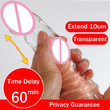 65-100 mm Produžetak penisa Rukava Za Odgađanje ejakulacije Višekratnu upotrebu Kondom Intimne Roba Seks-Igračke Za muškarce