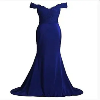 Abendkleider Jeftini večernje haljine Sirena 2022 s otvorenim ramenima Večernje haljine kraljevske plave boje dostupne vestido longo