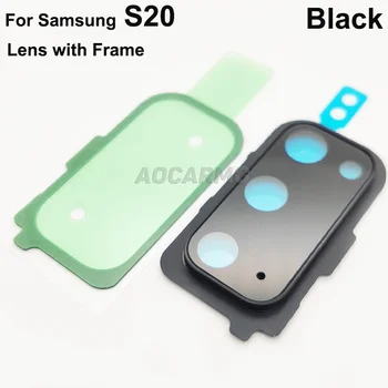 Aocarmo Za Samsung Galaxy S20 Straga Stražnja Kamera Objektiv Staklo S Okvirom Prsten Poklopac Ljepljive Etikete Rezervni Dijelovi