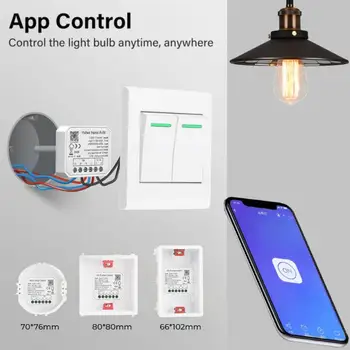 AUBESS Univerzalni Brojač Prekidača Aplikaciju Smart Life Bežični Daljinski Upravljač Radi Alexa Google Home DIY WiFi Pametan Prekidač Svjetla