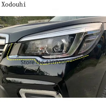 Auto-Prednji ABS Kromirani Glavu Svjetiljka Okvir za svjetiljke Okvir za obrve Navlaka 2 kom. za Subaru Forester 2018 2019 2020