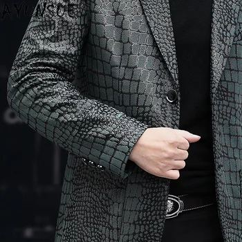 AYUMSUE Muška jakna od prave kože 2020 Muška odjeća Jesen odijelo od prave ovčje s uzorkom krokodila Kaputi Muški Ropa Hombre LXR409