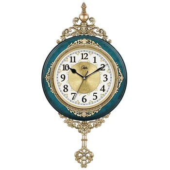 Bešumni Ljuljačka Veliki Zidni sat Vintage Europska Klasicni Otrcana Šik Vrtna Umjetničko uređenje Dnevnog boravka Horloge Murale Dekor