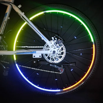 Bicikl Reflektirajuće Naljepnice Biciklizam Fluorescentno Светоотражающая Traka Biciklistička MTB Ljepljive Trake Zaštitna Dekor Naljepnica Pribor za bicikl