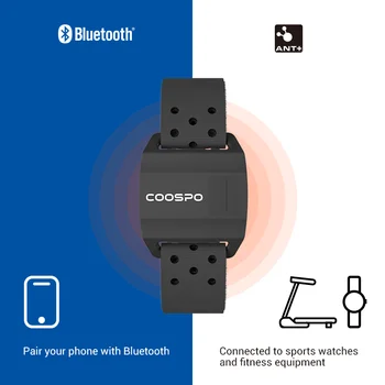 Bluetooth 4.0 ANT + Senzor CooSpo HW706 za Garmin Wahoo Biciklistička Računalo Monitor Srčane Povez Fitness Biciklizam na otvorenom