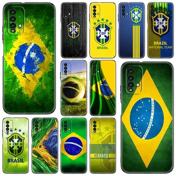 Brazil Zastava Brazila Silikonska torbica za telefon Xiaomi Redmi Note 10 9 Pro Max 10 s 9 s 8 8A 7 Pro 9 9C 9A 9 T 10 T Soft crni poklopac