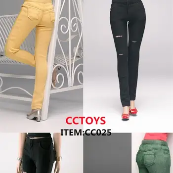 CCTOYS CC025 1/6 Skala ženska odjeća svakodnevne uske hlače s rupama, uske traperice, uske 12 inča, TBL, PH, figurica