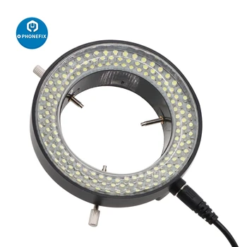 Crna Podesivi 6500K 144 56 LED Ring Svjetiljka svjetlo Lampe Industrija Stereo Mikroskop Skladište Povećalo Adapter ac 100-240