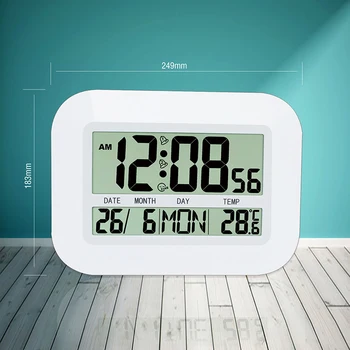 Digitalni Alarm Veliki LCD zaslon Ponavljanje Odbrojavanje vremena, pozadinsko Osvjetljenje E-Stolni Termometar Vremena Desktop Sat Stolni Satovi
