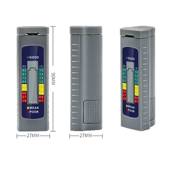 Digitalni Dijagnostički Alat Kapacitet Baterije Tester Baterija LCD Zaslon Provjera AAA AA 9 1,5 NA Dugme Baterija Univerzalni Tester