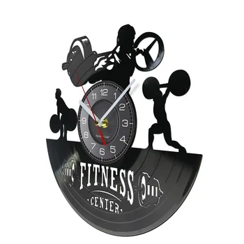 Dizanje utega Agregat Fitness Centar Zidni Sat Bodybuilding Sportske aktivnosti Vinil Disk Obrt Album Račun Za Ljubitelje Teretane Poklon