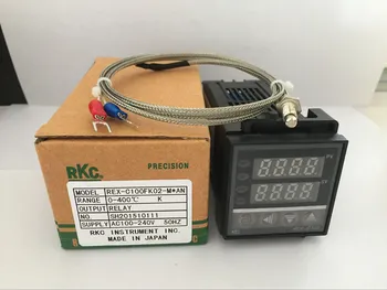 Dvostruki digitalni PID regulator temperature RKC REX-C100 s термопарой K, relejni izlaz