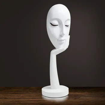 Europska Maska Od Smole Ljudsko Lice Stočarstvo Uređenje Uređenje Dnevnog boravka Pop-figurica Zlatni Inlay Pribor Za Moderno uređenje Doma