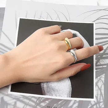 Foxanry Минималистичные Prsten od 925 sterling srebra Vjenčani nakit za žene INS Modni kreativna glatka Pribor za zabave, Poklona