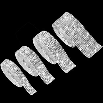 Gorski Kristal Naljepnice Crystal Diamond Završiti Uređenje Naljepnice Vozilo Unutarnja Odjeća Torbe Telefon Diy Zanat Dekor Oznaka Dužina 90 cm