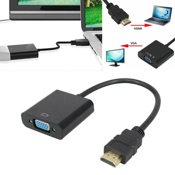 HDMI Muški na VGA Ženski Video Kabel Kabel Adapter je Pretvarač za HDTV, PC DVD 1080 VDX99