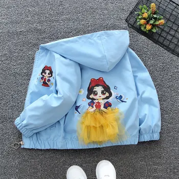 Jesenje dječačke jakne za djevojčice Držači kaput Princeza Snjeguljica Disney Korejski slatka majice s kapuljačom za djecu Dječje ветровка