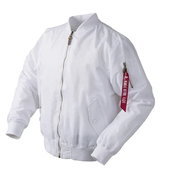 Jesenski jakna pilot Muška Bijela Vojna baseball jakna Muška Slobodna odjeća munje Hip-hop Ulica jakna-бомбер Jaqueta Masculina