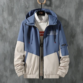 Jesenski jakna s kapuljačom Muški kaput Korejski Radna odjeća Trend Univerzalni Mladih Svakodnevni jakna
