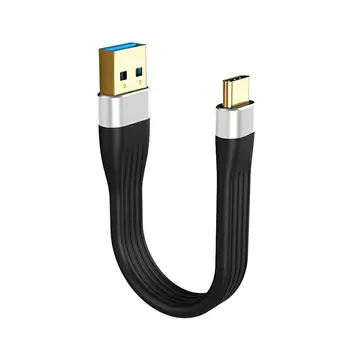 Kabel-ac Adapter Tip C NA USB3.0 ultra-tanki clamshell to Ультракороткая Linija USB C Brzi Punjač Super Soft Linija za Prijenos Podataka i Sinkronizacija