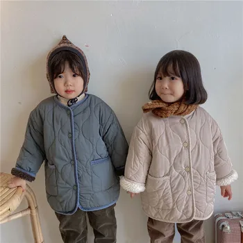 Kaput za djevojčice, Dječje jakna odjeća 2021 Lijepo krzno Zadebljava Jesen Zima Plus topli baršun sportski odijelo Runo dječja odjeća