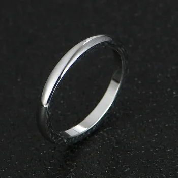 Klasični stil glatka par od nehrđajućeg čelika prsten gold crna jednostavan 2 mm dame muški par za vjenčanje nakit na poklon помолвку