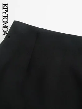 KPYTOMOA moderan Ženski Moda sa štrasom Aplicirano Asimetrični mini suknja Vintage visokim strukom Patentni zatvarač Ženske suknje Mujer