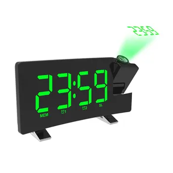 Led Sat Multifunkcijski Projekcija FM Radio, 2 Alarma, Svjetlina Sati 4 podešava Pomoću USB Priključak Za Punjenje