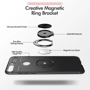 Luksuzni Mekana Torbica sa magnetnim Prstenom za Huawei Honor 7C Pro 5,99