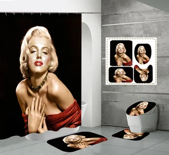 Marilyn Monroe Seksi Žena Zavjesa za tuš Zavjesa za kadu Skup s kukama Funky zavjesa za kupaonicu Ljepota Kuhinja Wc Kućni dekor