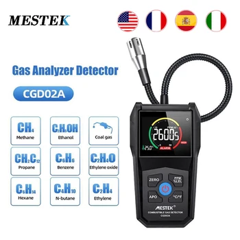 MESTEK CGD02A Izuzetno Газоанализатор Detektor Prijenosni Tester Curenja Plina Monitor 50000 PPM Zvučni Alarm PPM Metar