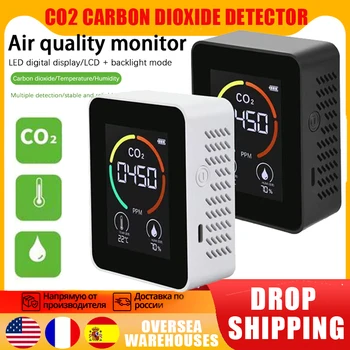 Mjerač CO2 CO2 Detektor Višenamjenski Термогигрометр Home Intelektualni Газоанализатор Potrošačke Digitalni Monitor Onečišćenja Zraka H8