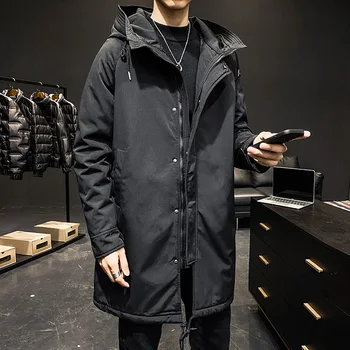 Moderan zimska jakna Muška gusta topla jakna i Kaput kvalitetna Muška jakna sa kapuljačom crna zelena 5XL Visokokvalitetna branded odjeću