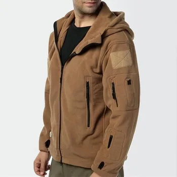 Muška zimska termalna runo Vojna jakna taktička SAD Na otvorenom Sportska jakna s kapuljačom za šetnje, Lov, borbe za kampiranje, Vojska mekana ljuska