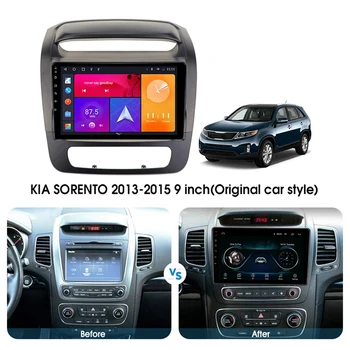 New2 DIN 9-inčni Okvir ploči s Instrumentima u automobilu Okvir Радиопанели DVD-ploča je Pogodna za KIA Sorento 2013-